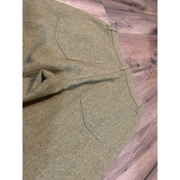 L.L. Bean Women’s 8 32 Med Tall Green Virgin Wool Blend Silk Pants Lined - Picture 7 of 8